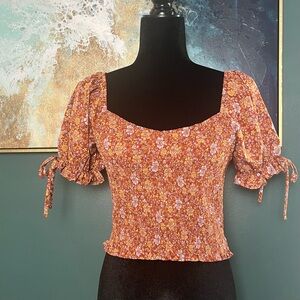 Vernacular Smocked Floral Top